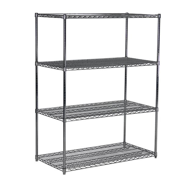 Unit, 4-Shelf, Chrome, 18x36x74